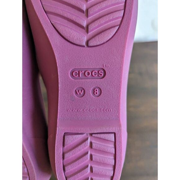 Crocs Iconic Comfort Eve Pointed Toe Ballet Flat Shoes - Size 8 - Picture 9 of 9